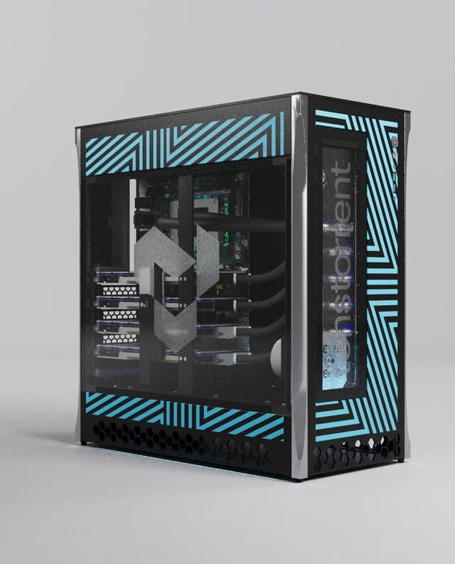 TT-QuietBox (Blackhole) back offset view on gray background