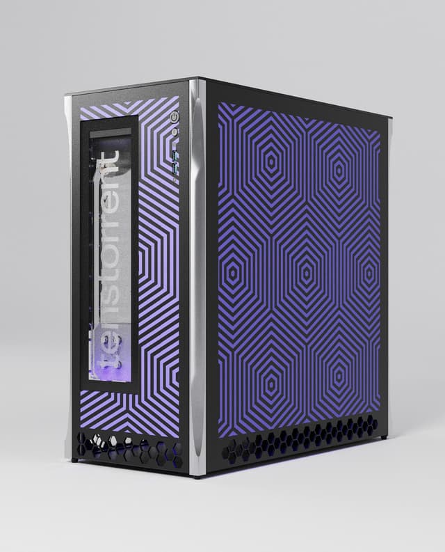 TT-QuietBox (Wormhole) offset front view on gray background